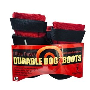UltraPaws Dog Winter Boots “Stay on Guarantee” Size Medium M Red Traction Winter
